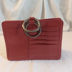 Red Leather Card Holder